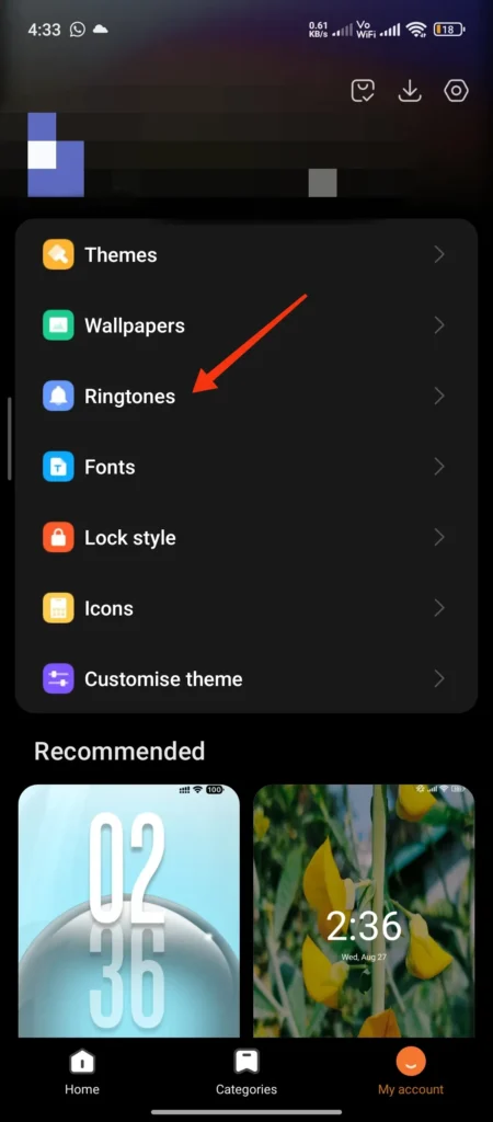 how to change ringtone in redmi
