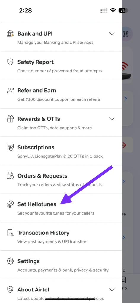 how to set caller tune in airtel
