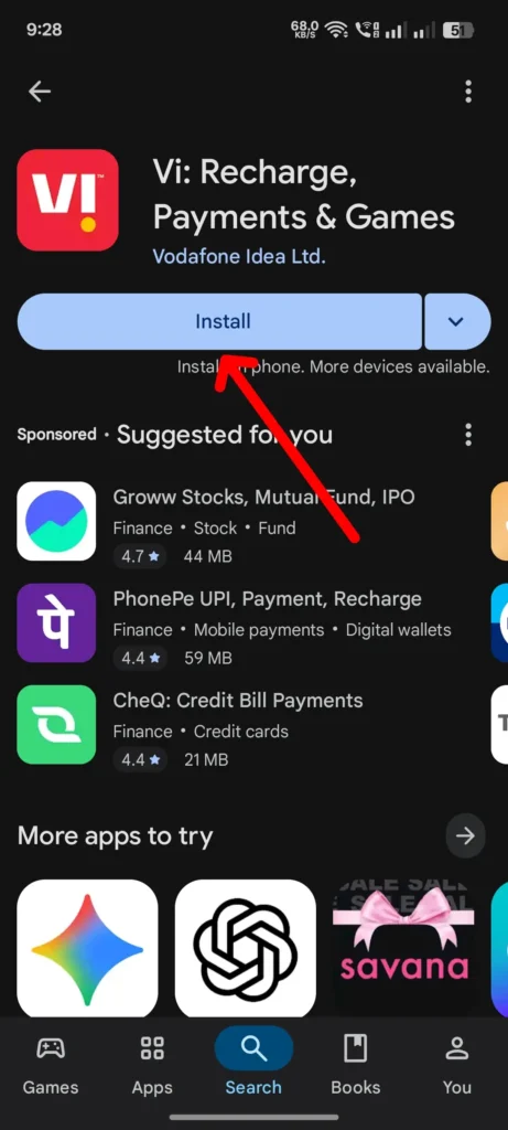 how to set caller tune in vi