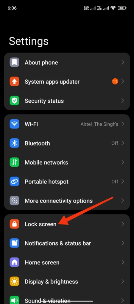 how to turn off glance in redmi