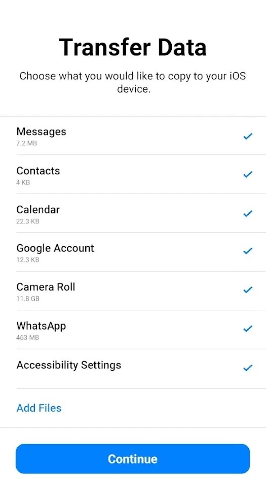 Transfer Data From Android to iPhone