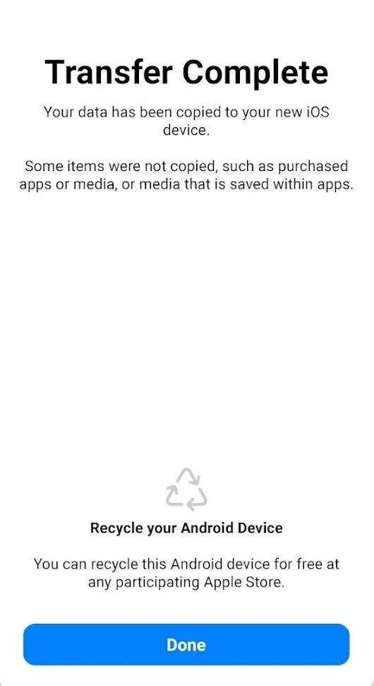 Transfer Data From Android to iPhone